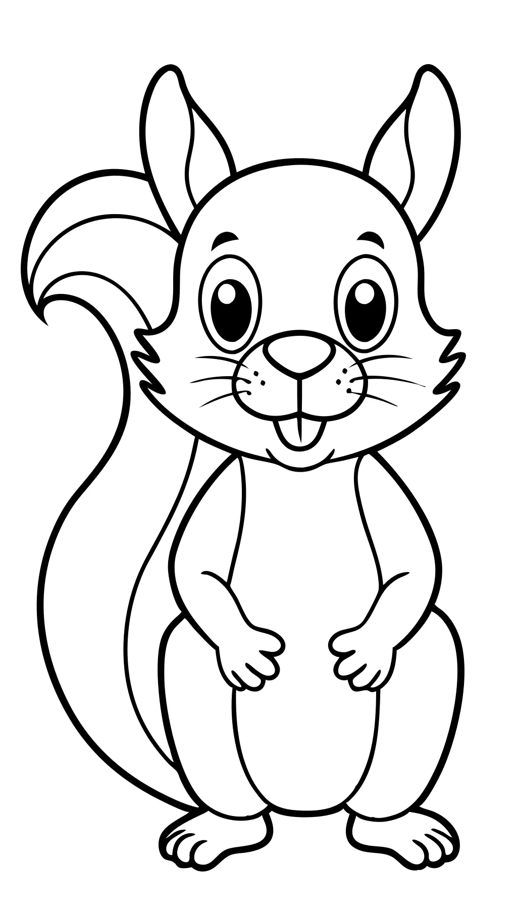 easy squirrel coloring pages